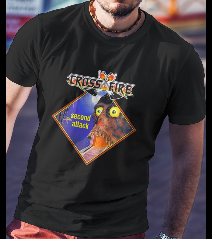 Crossfire Second Attack Monster Face With Yellow Eyes T-Shirt