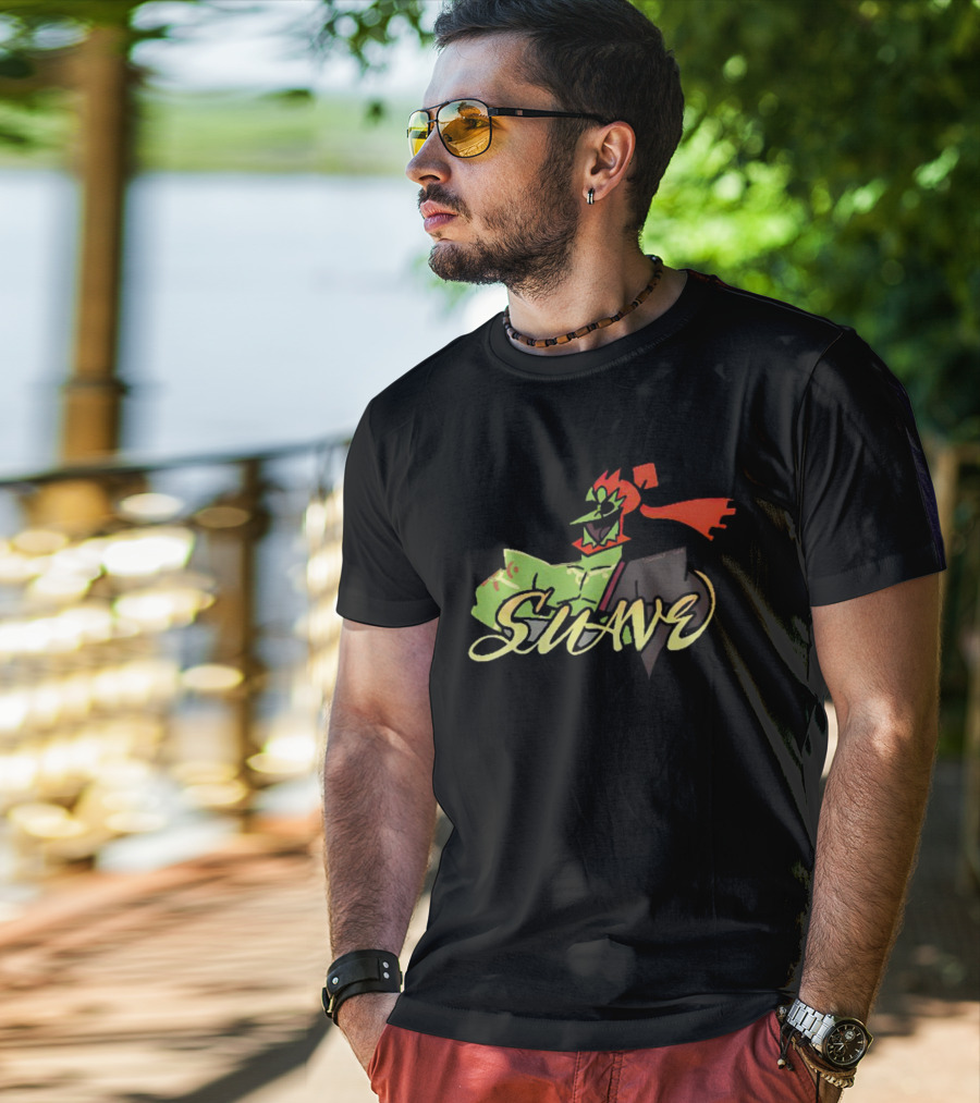CucuI Ganon Dos Suave Green Red Masked Character T-Shirt