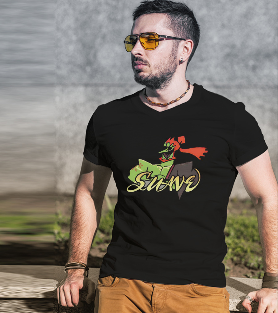 CucuI Ganon Dos Suave Green Red Masked Character T-Shirt