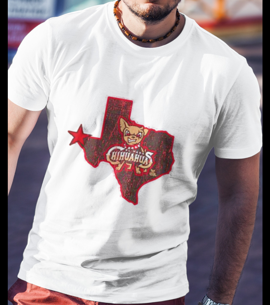 El Paso Chihuahuas Texas Map Star T-Shirt