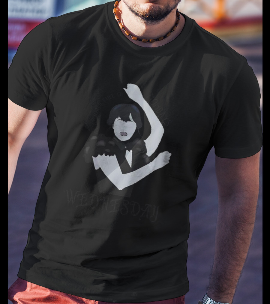 In A World Full Of Mondays Be A Wednesday Addams Dance Pose T-Shirt