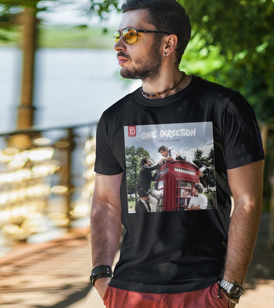 One Direction Take Me Home Red Telephone Booth Scene T-Shirt
