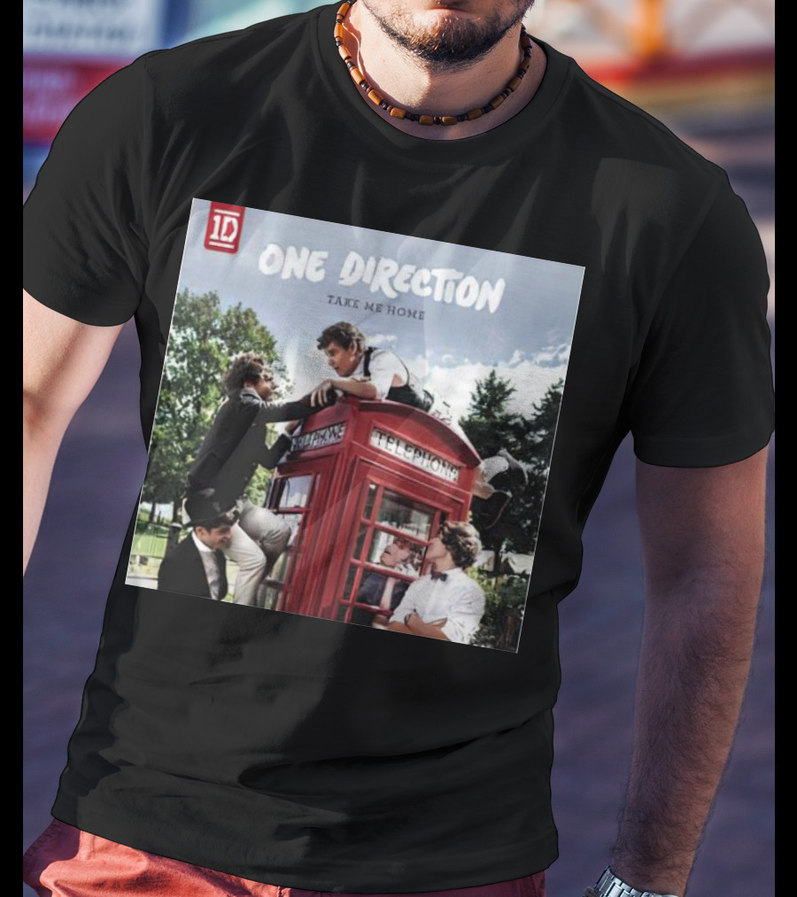 One Direction Take Me Home Red Telephone Booth Scene T-Shirt