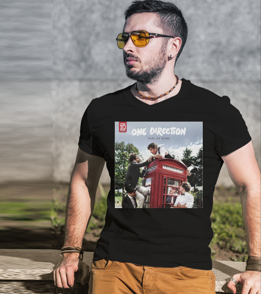One Direction Take Me Home Red Telephone Booth Scene T-Shirt