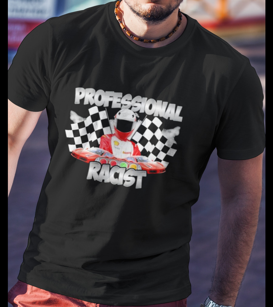 Professional Racer Car And Flag Racing T-Shirt