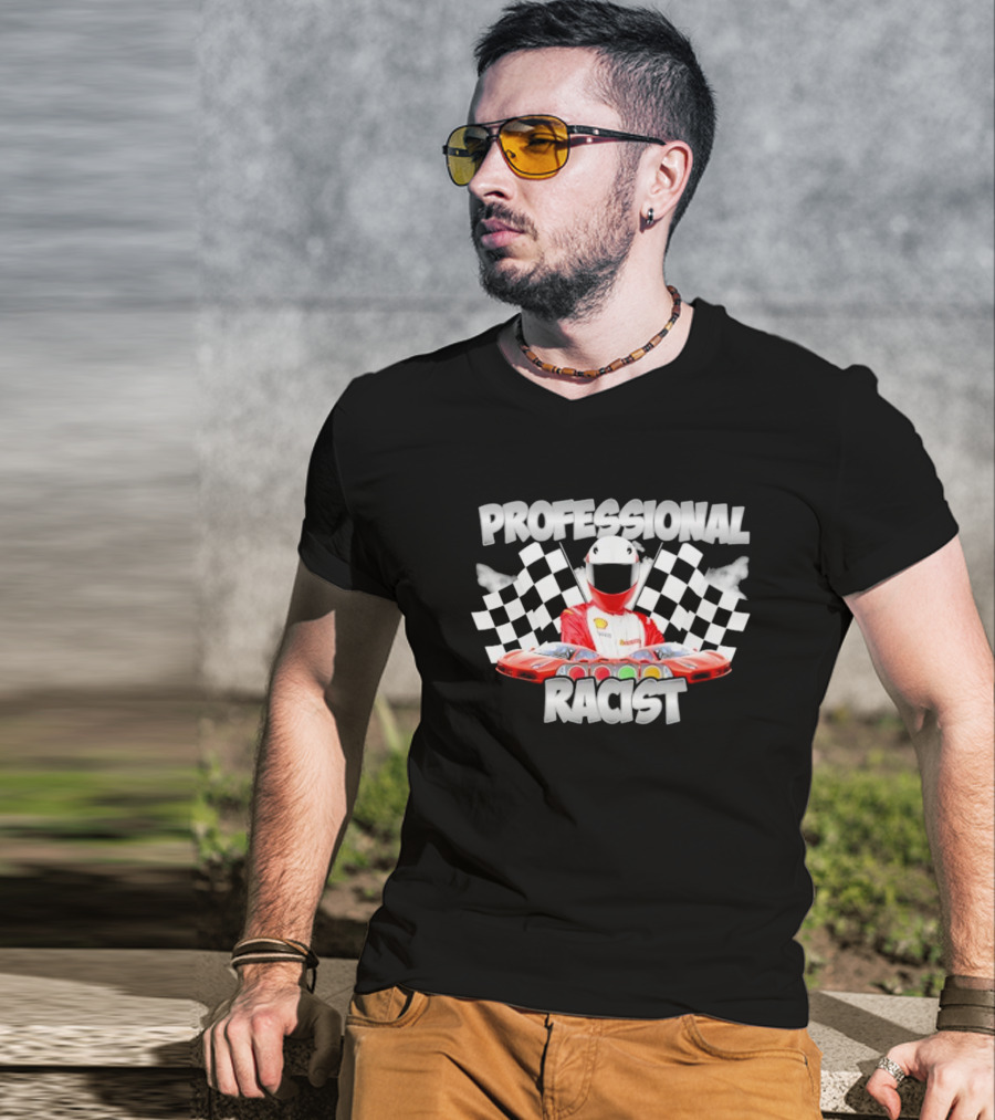 Professional Racer Car And Flag Racing T-Shirt