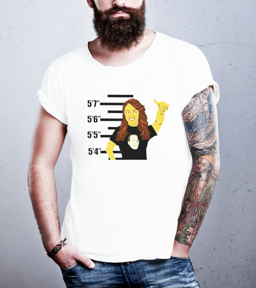 AEW Britt Baker Height Chart With Hand Gesture T-Shirt
