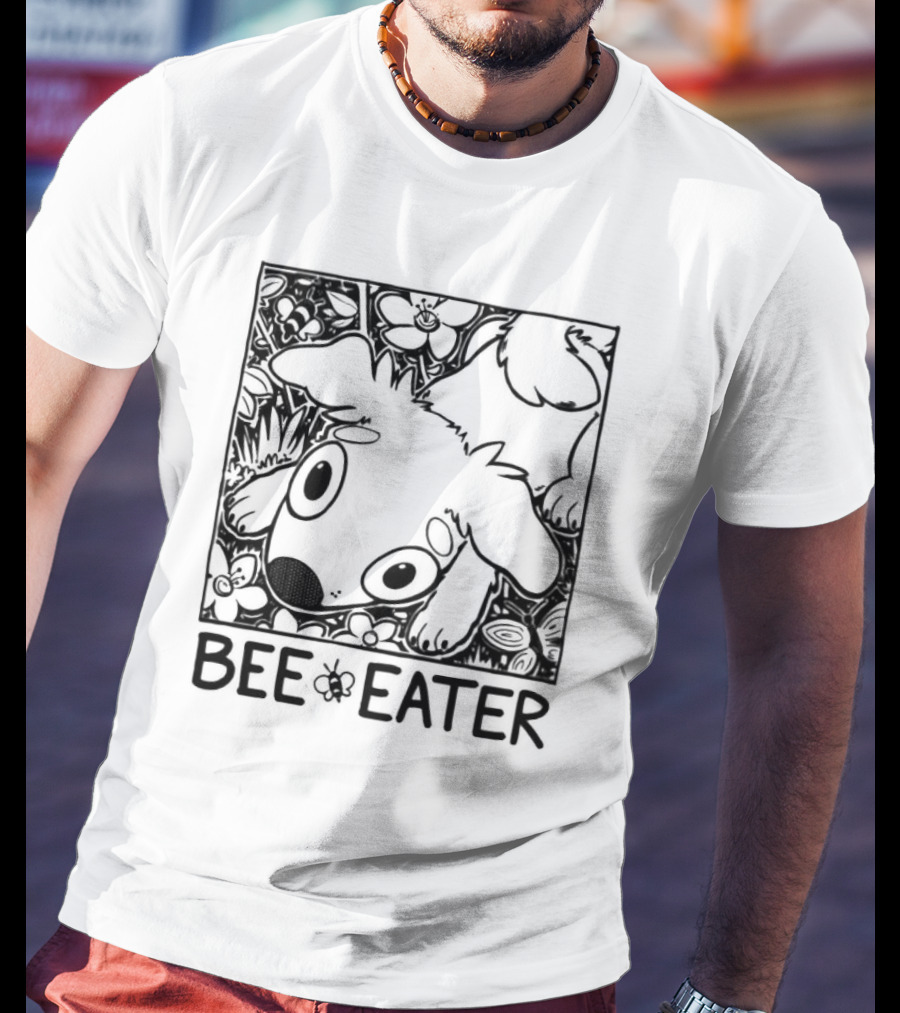 Bee Eater Puppy In Flower Garden T-Shirt