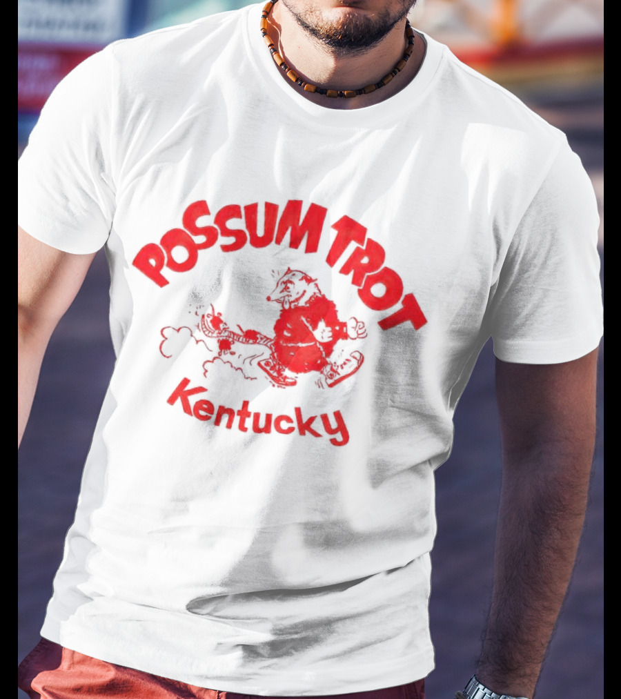 Possum Trot Kentucky Retro Skating Opossum T-Shirt
