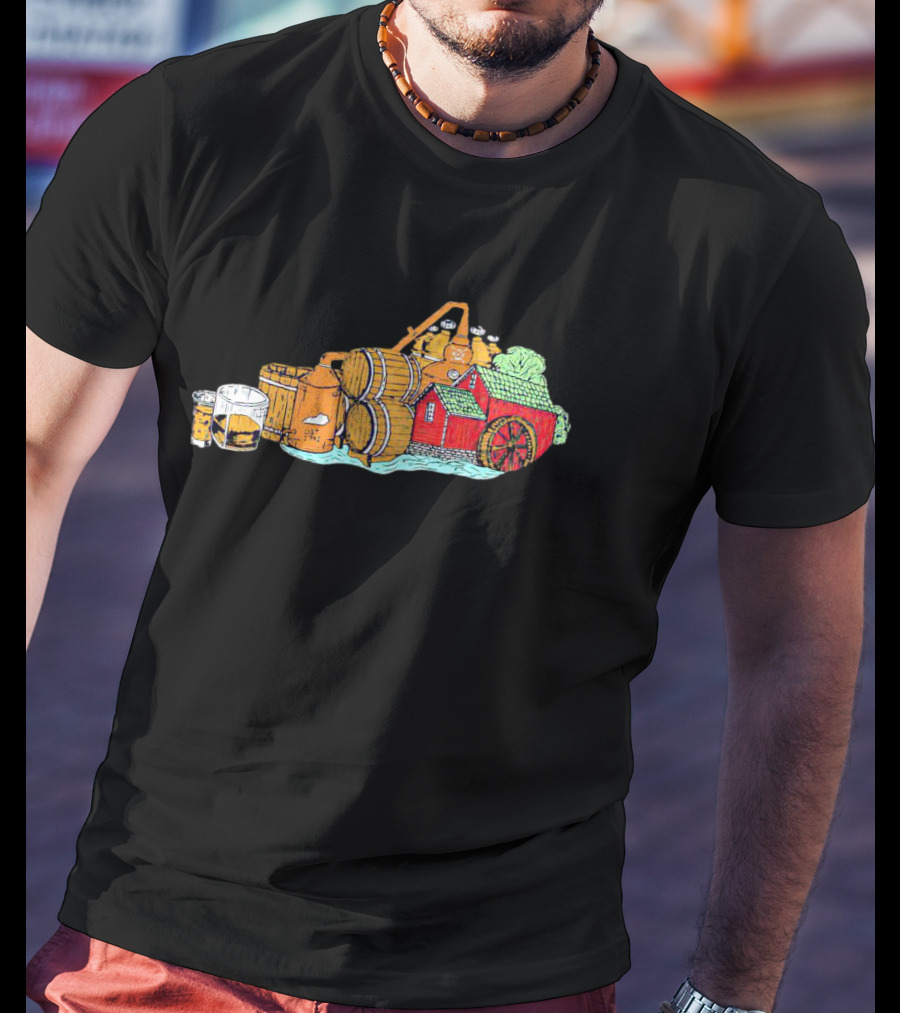 The Kentucky Neat Barrels And Distillery Barn T-Shirt