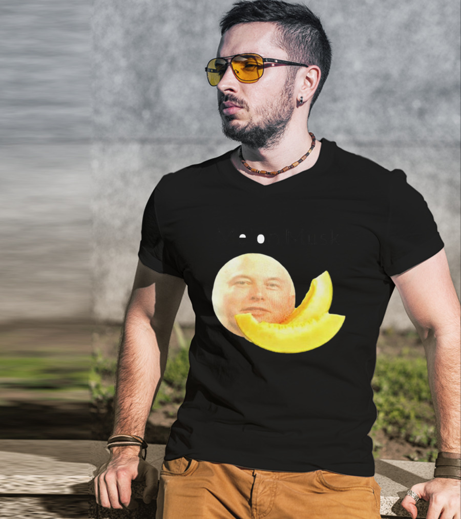Melon Musk Canary Musk Face With Melon Slice T-Shirt