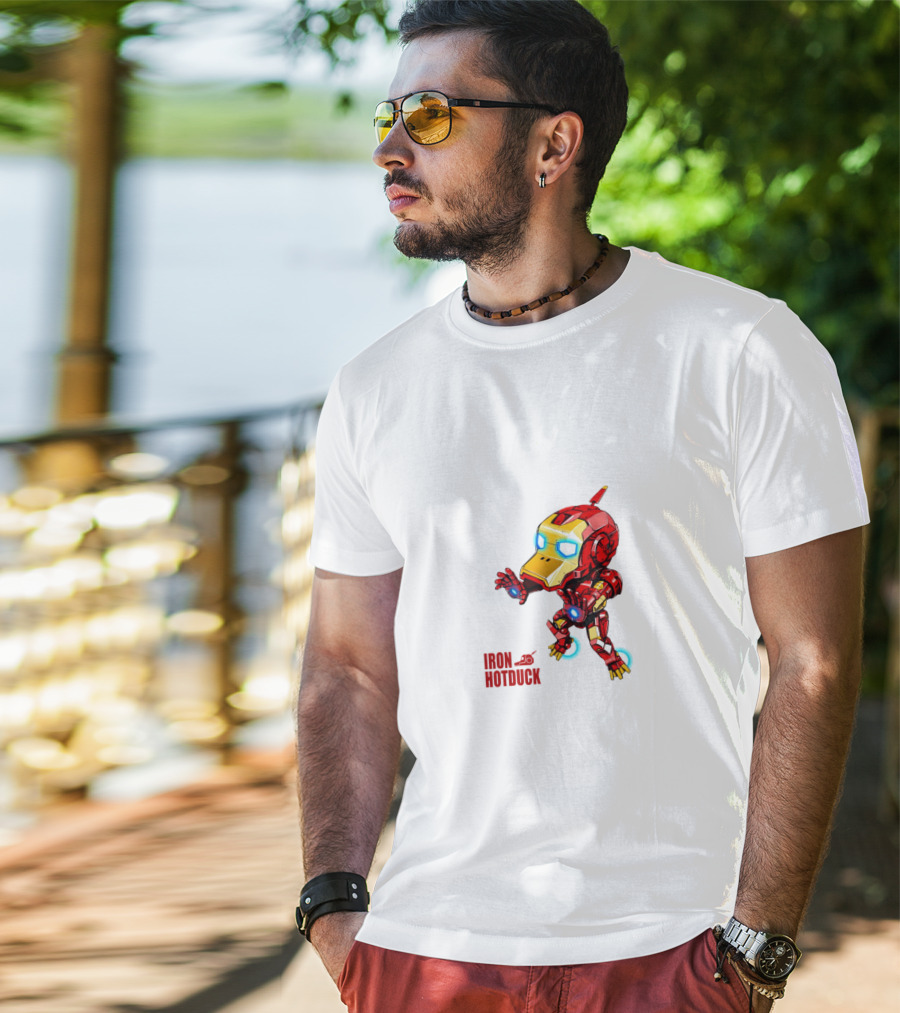 Iron Hotduck Character Robot Duck Suit T-Shirt