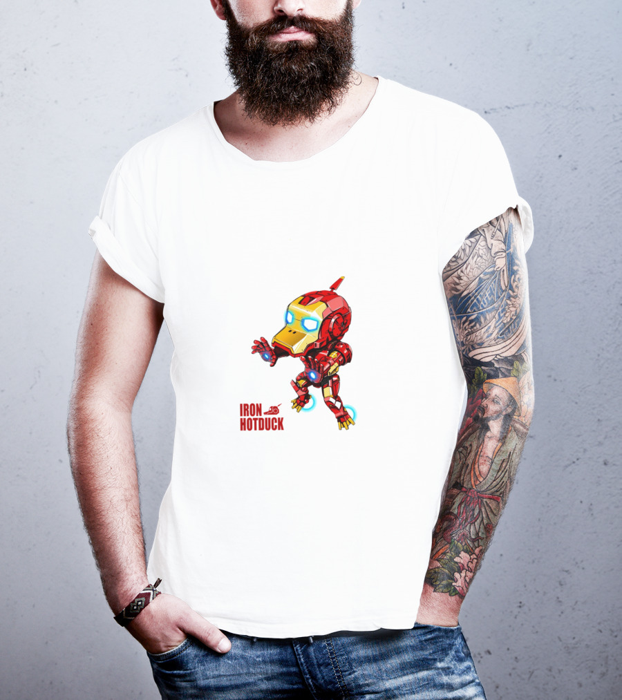 Iron Hotduck Character Robot Duck Suit T-Shirt