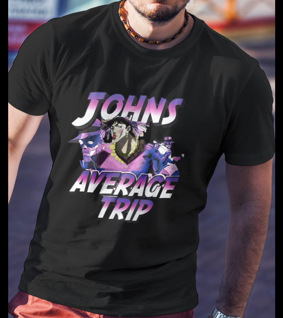 John's Average Trip Manga Style Adventure And Characters T-Shirt
