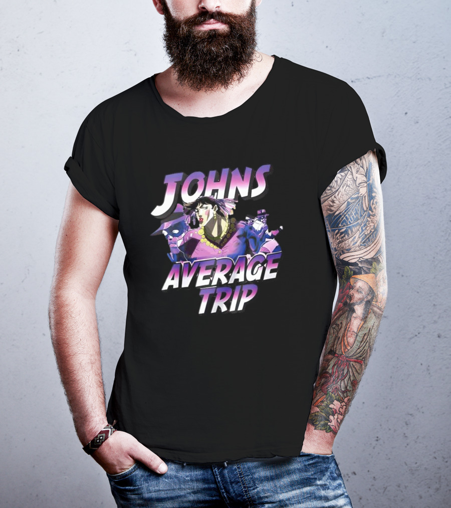 John's Average Trip Manga Style Adventure And Characters T-Shirt