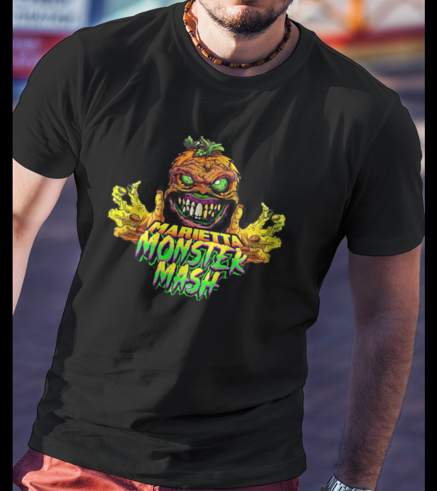 Marietta Monster Mash Pumpkin Seed Halloween T-Shirt