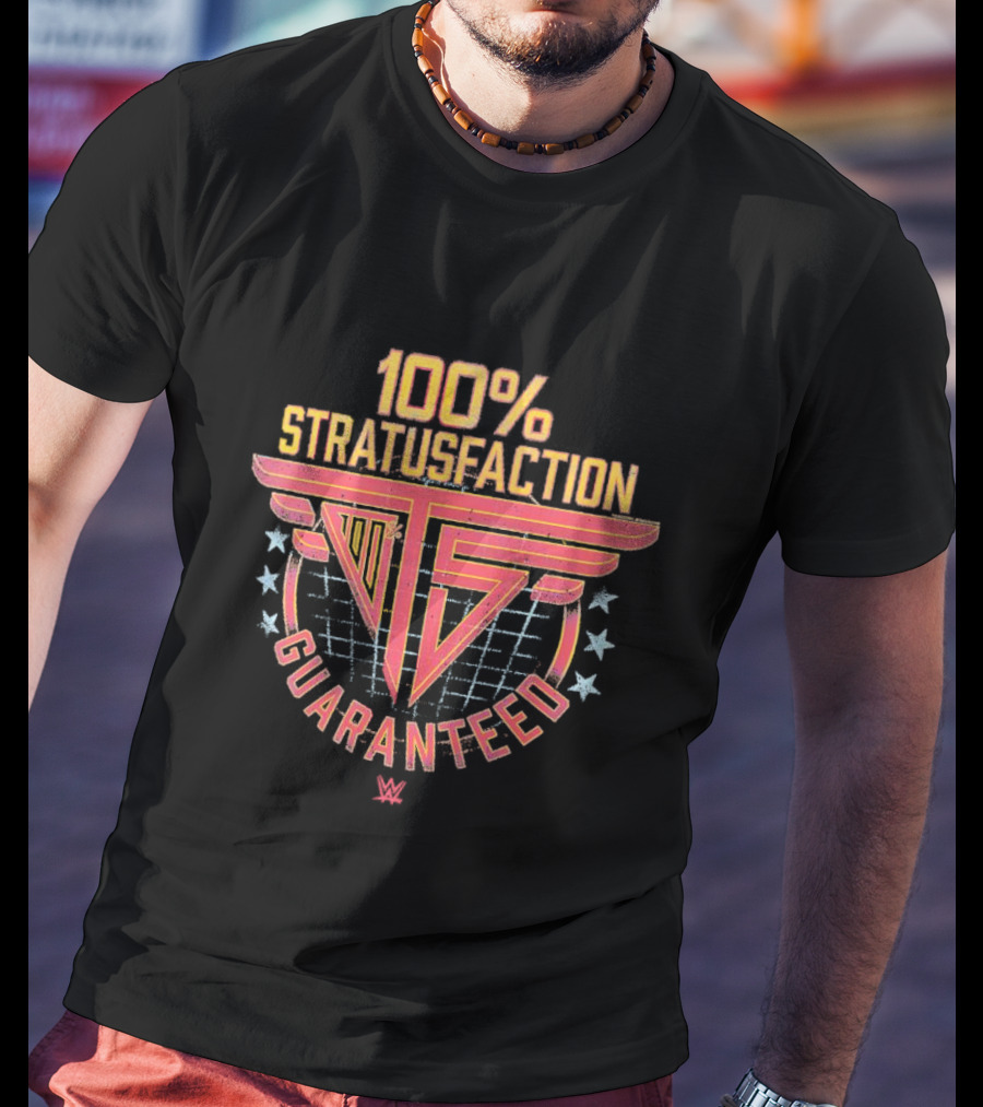 100% Stratusfaction Guaranteed WWE Trish Stratus Logo Winged T-Shirt