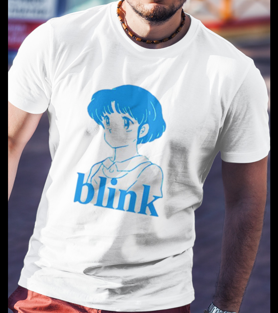 Blink Anime Girl Blue T-Shirt