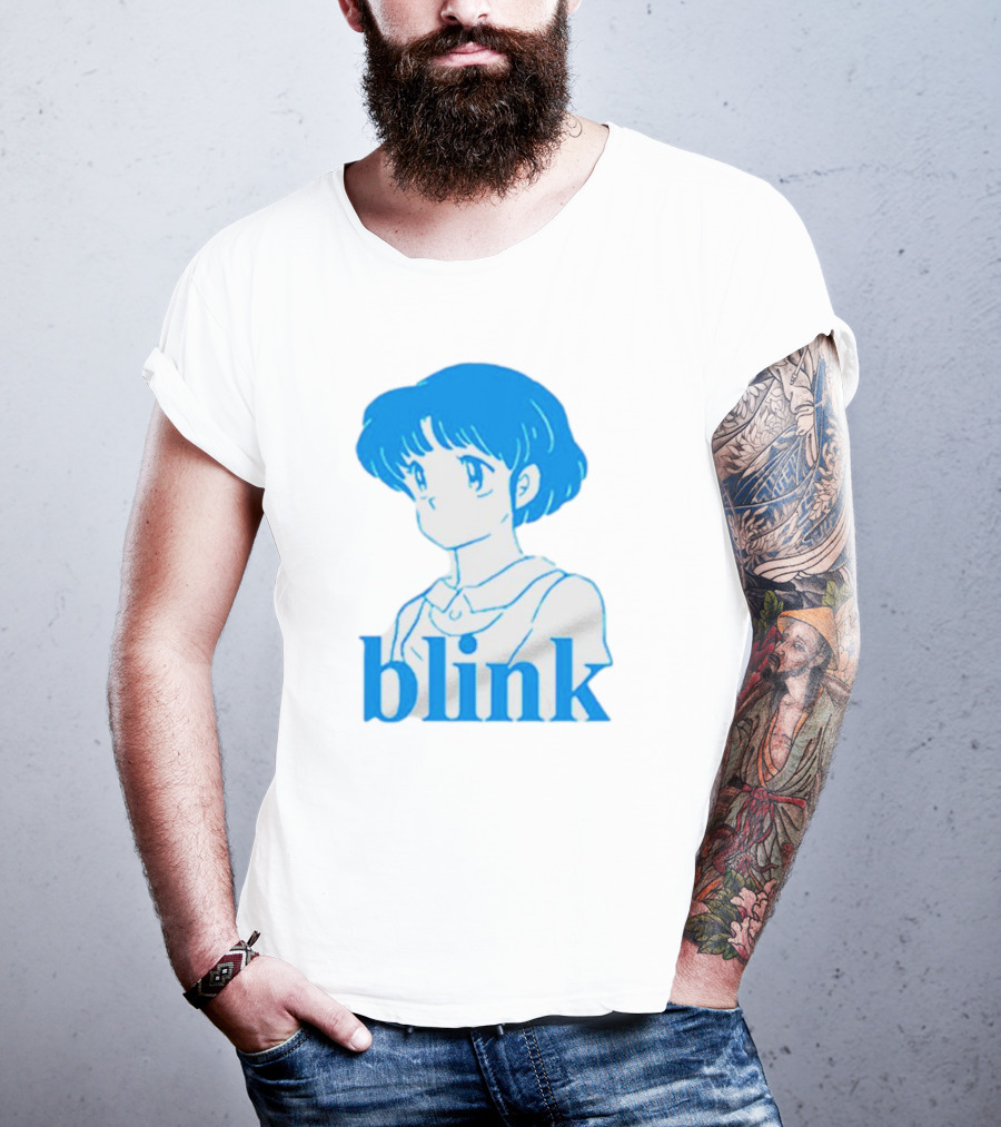 Blink Anime Girl Blue T-Shirt