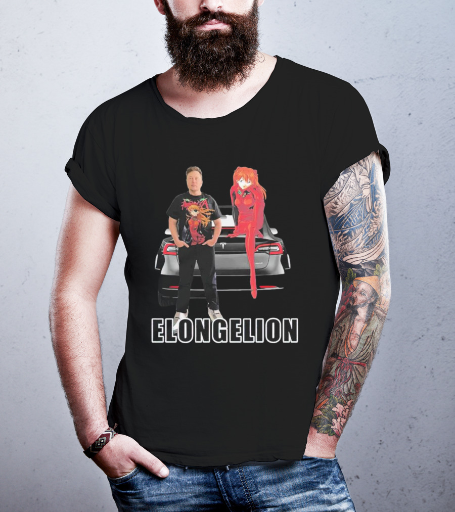 Elongelion Elon Musk Asuka Tesla Crossover T-Shirt