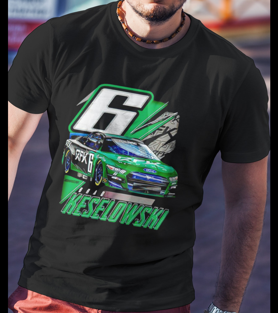 Brad Keselowski Number 6 RFK Racing Green Car T-Shirt