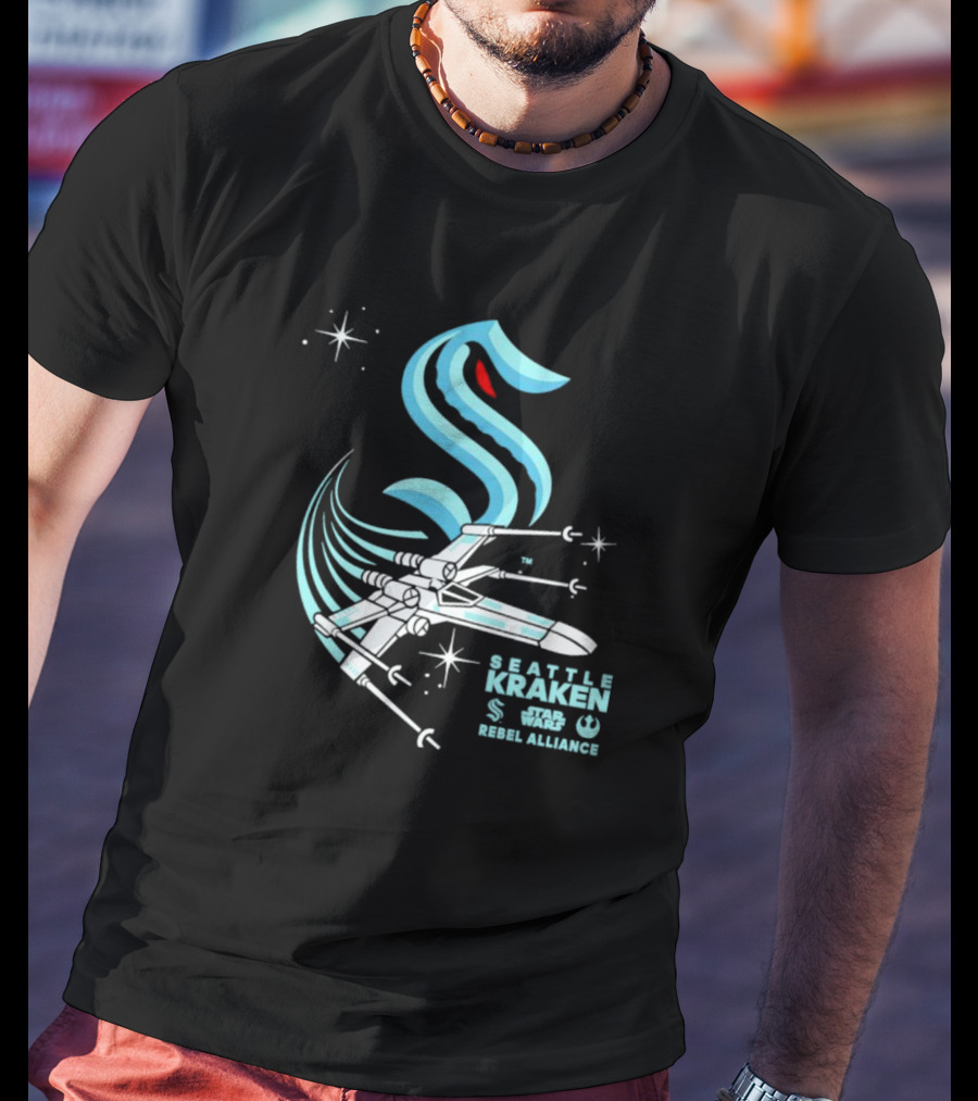 Seattle Kraken Star Wars X-Wing Rebel Alliance T-Shirt