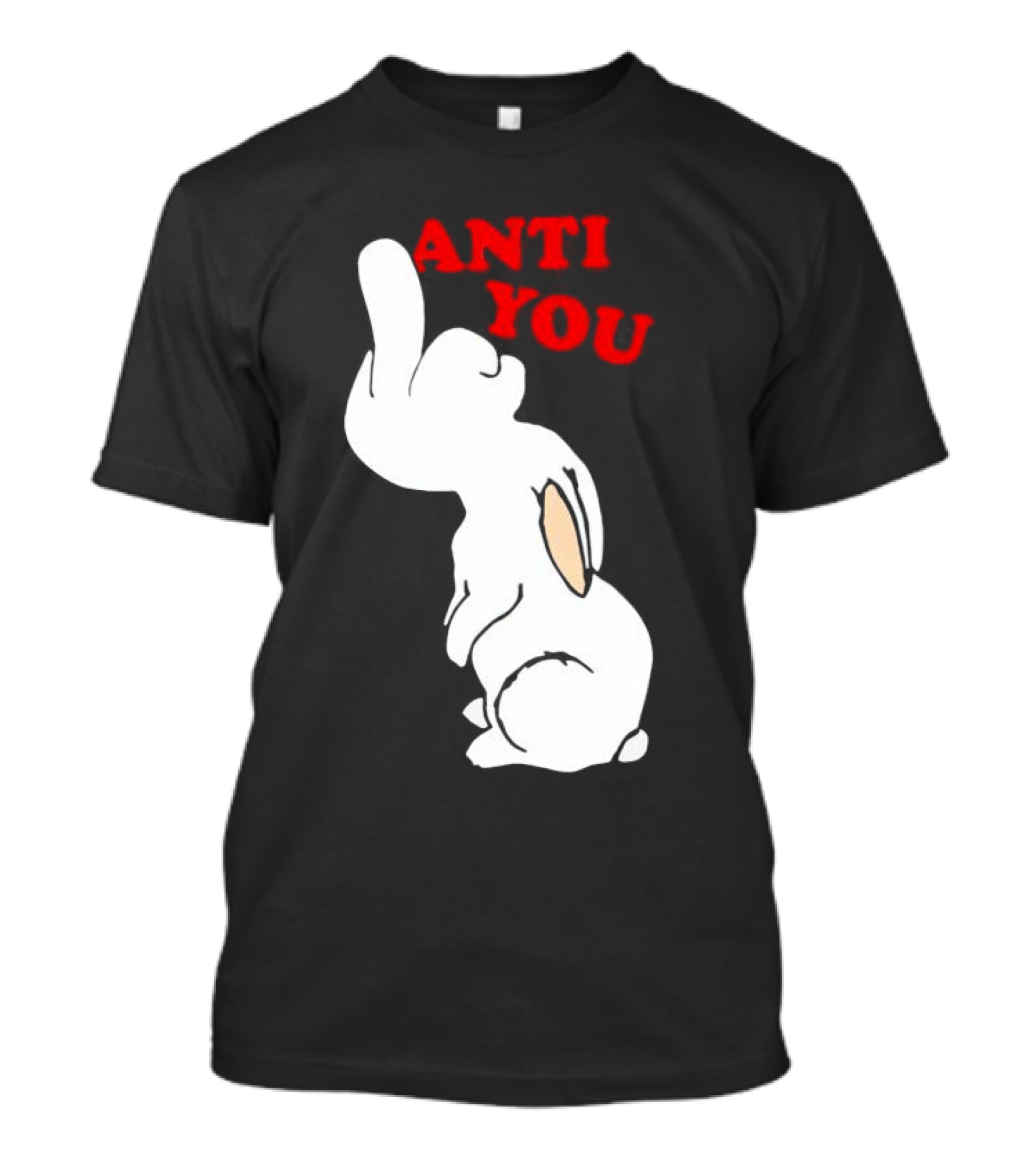 Bunny Anti You Middle Finger Gesture T-Shirt