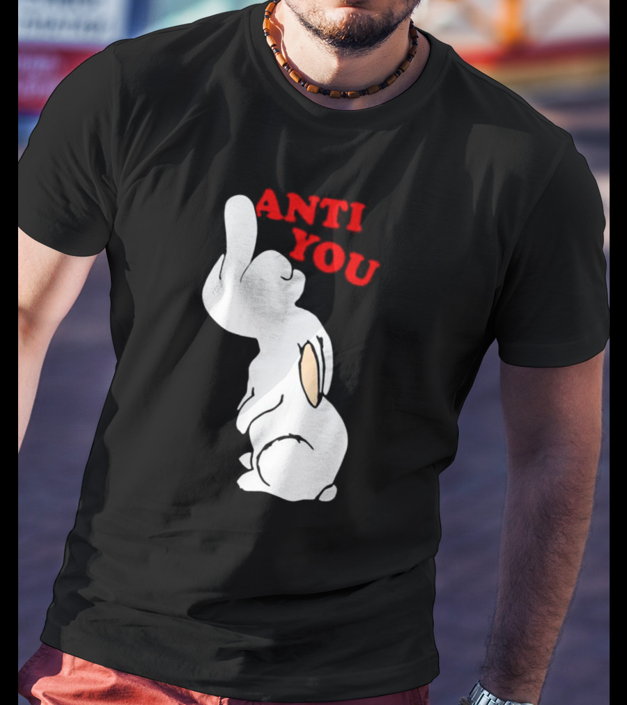 Bunny Anti You Middle Finger Gesture T-Shirt