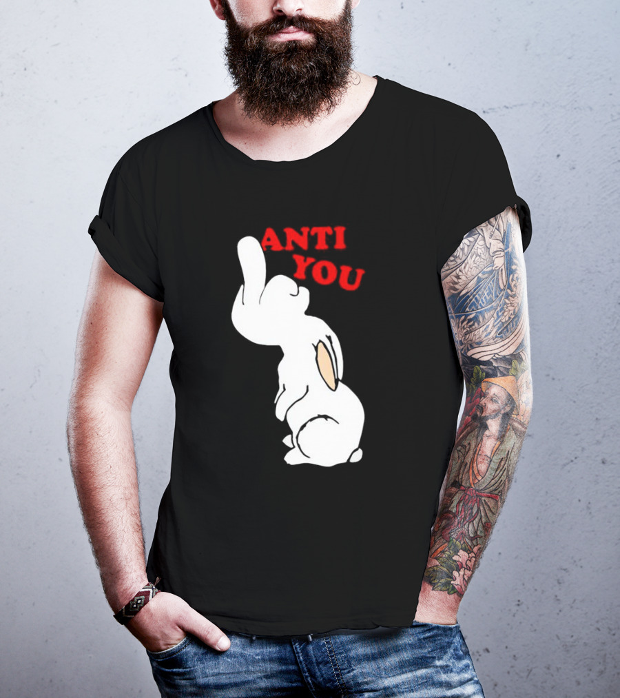 Bunny Anti You Middle Finger Gesture T-Shirt