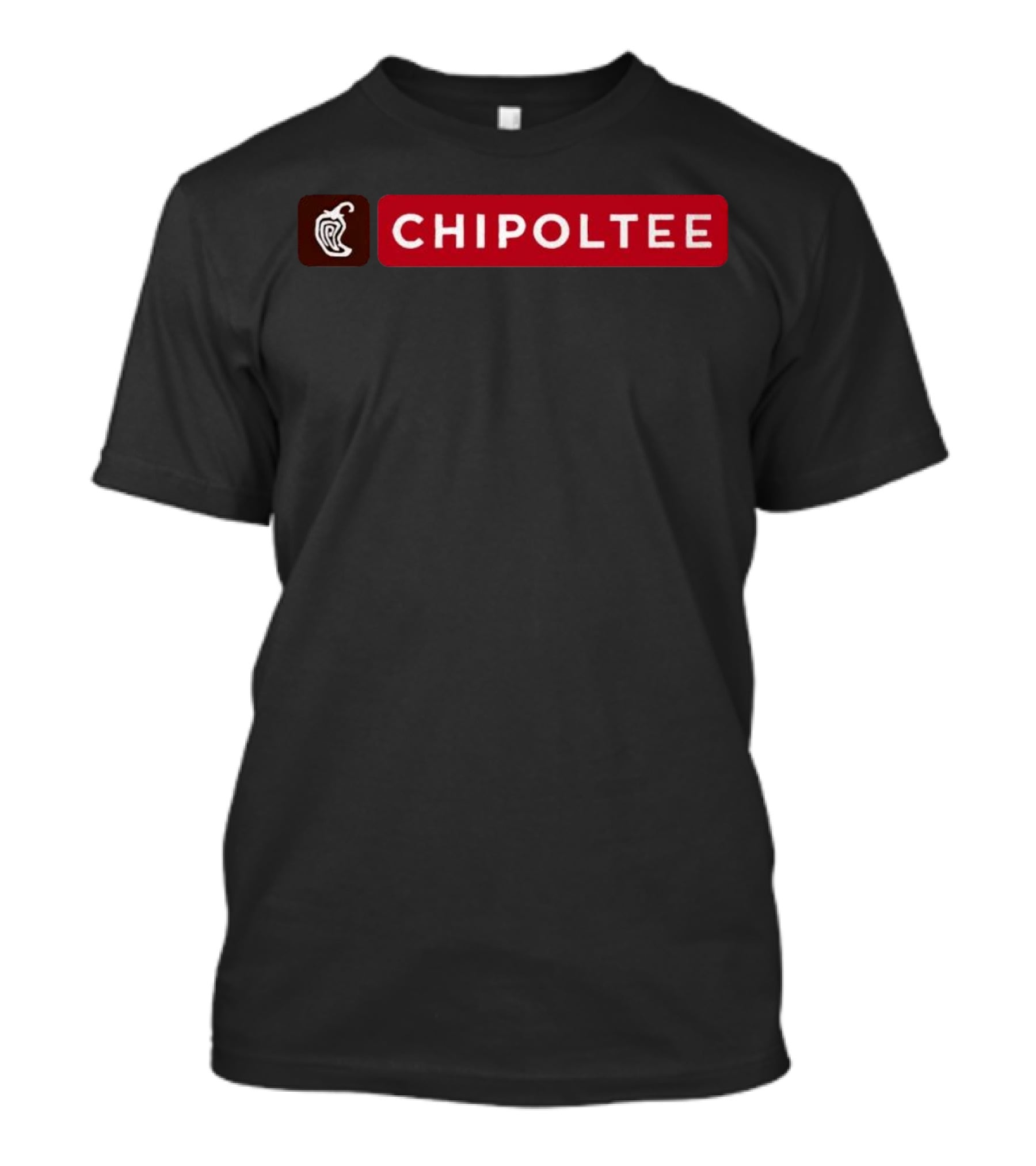 Chipoltee Red Square Logo Parody Chipotle Tex-Mex Food T-Shirt