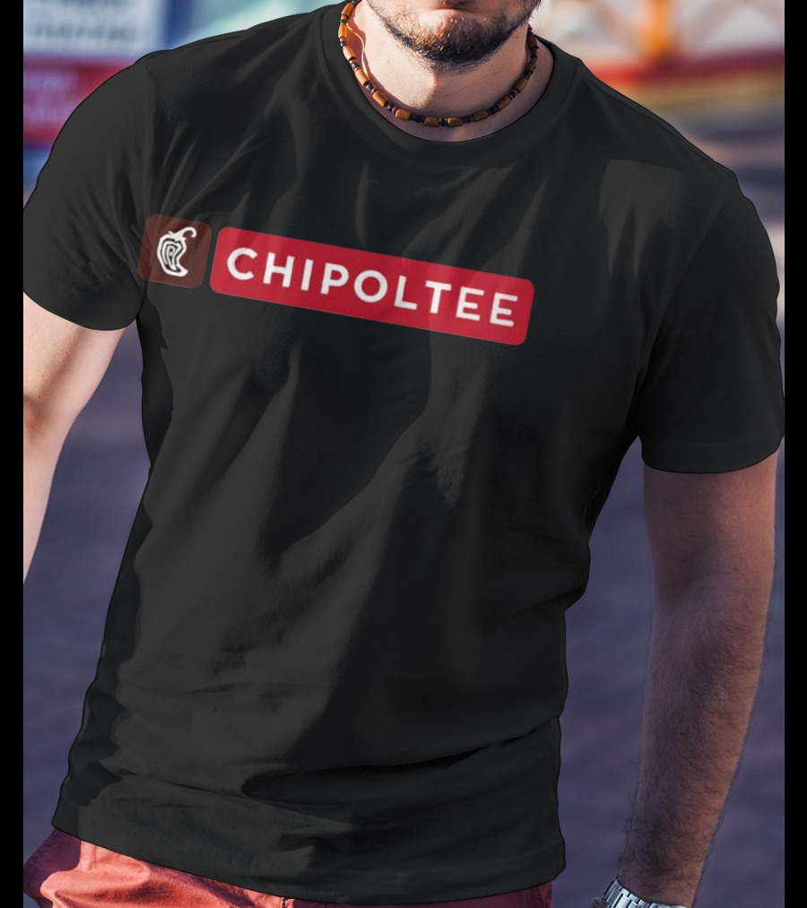 Chipoltee Red Square Logo Parody Chipotle Tex-Mex Food T-Shirt