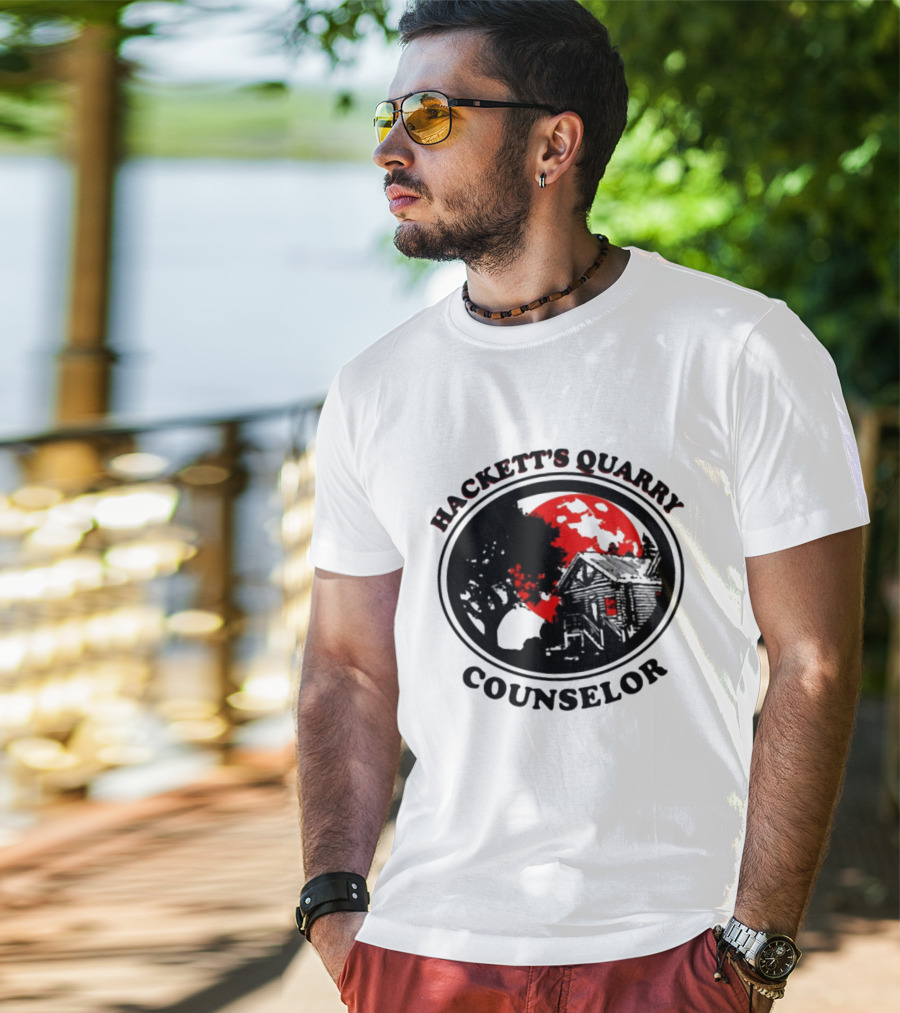 Hackett's Quarry Counselor Cabin Red Moon Forest T-Shirt