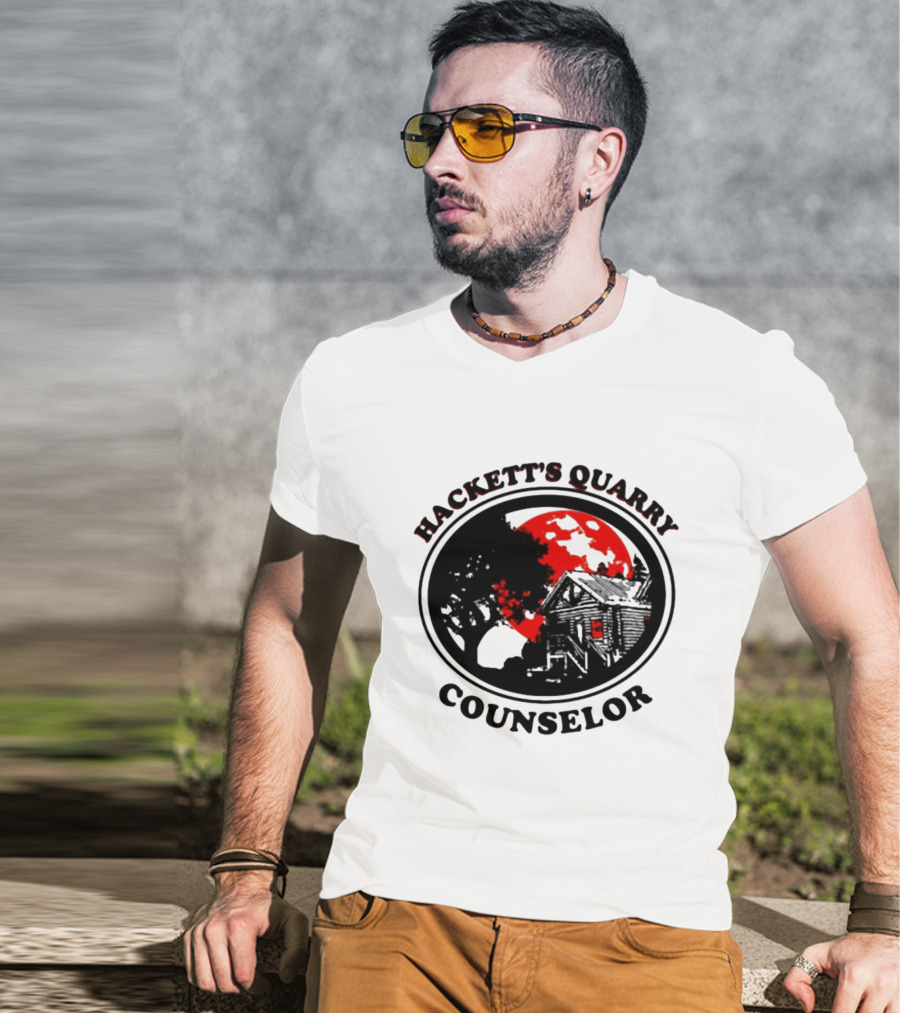 Hackett's Quarry Counselor Cabin Red Moon Forest T-Shirt