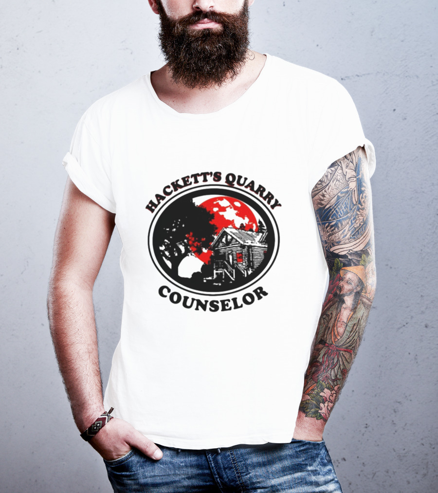 Hackett's Quarry Counselor Cabin Red Moon Forest T-Shirt