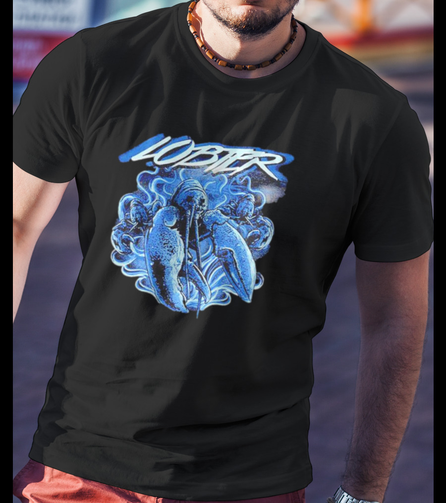 Lobster Merry Christmas Blue Lobster T-Shirt