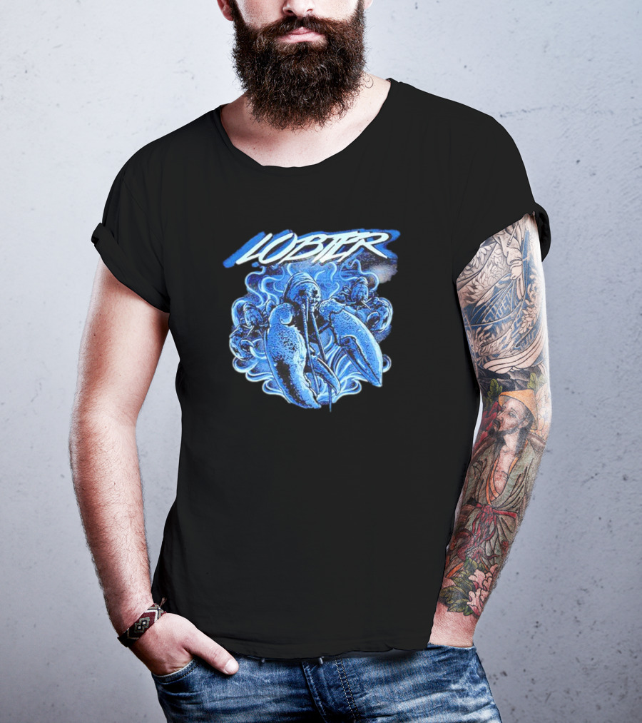 Lobster Merry Christmas Blue Lobster T-Shirt