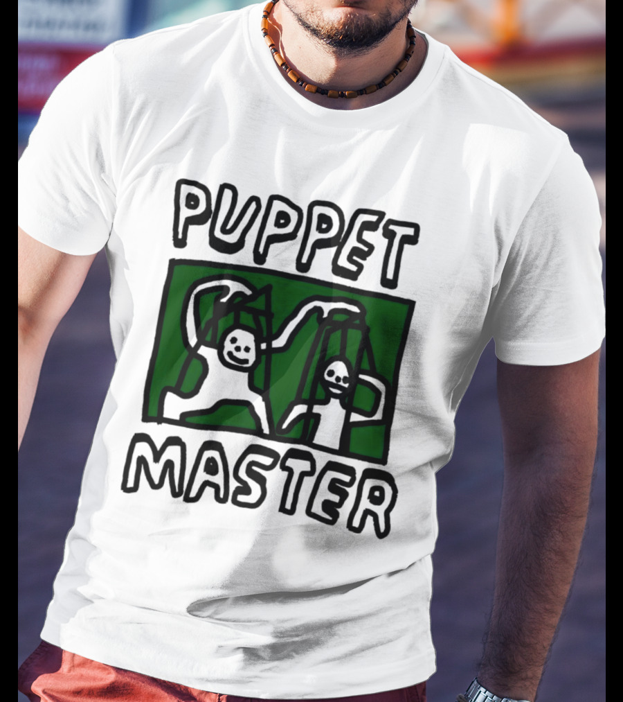 Puppet Master Playful Figures In Green Background T-Shirt