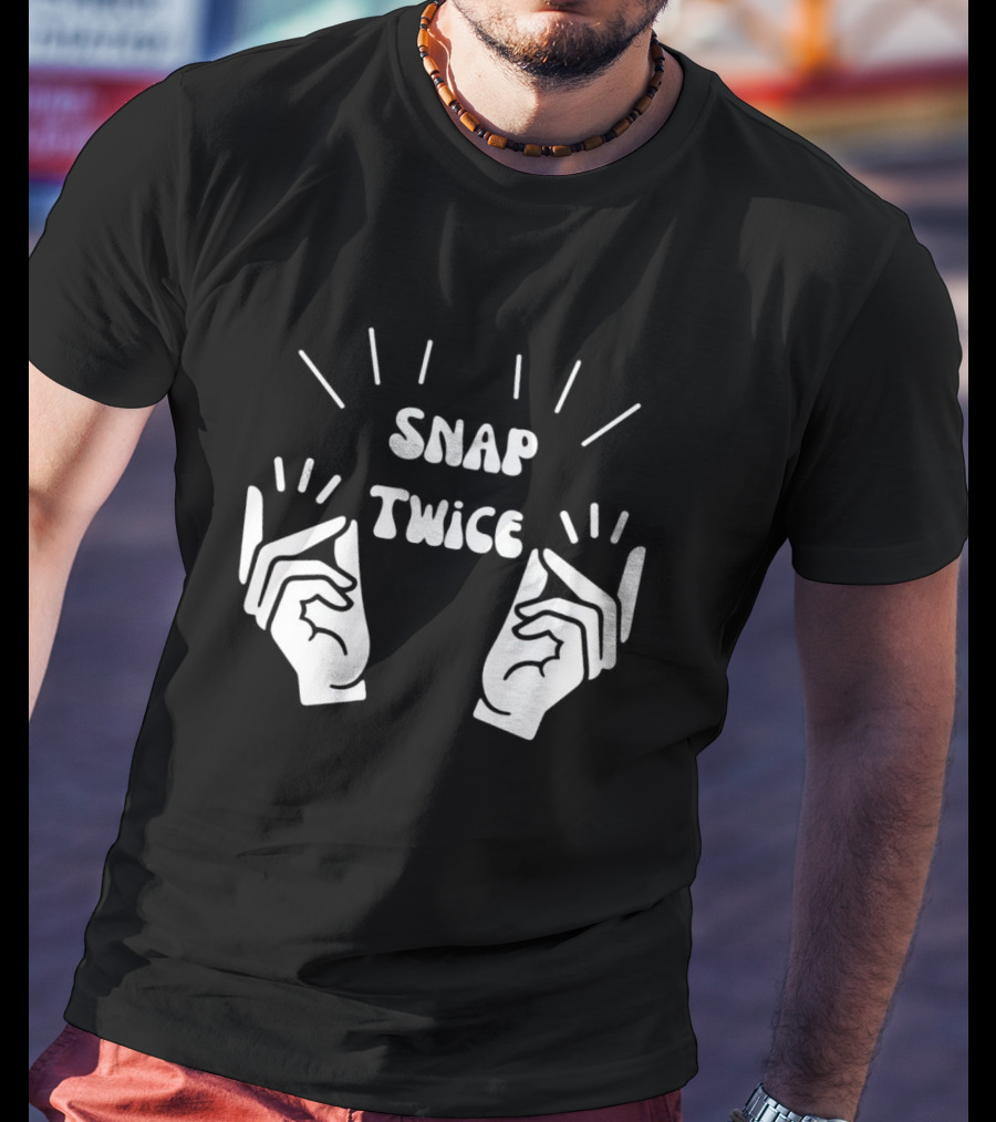 Snap Twice Fingers Illustrative Gesture T-Shirt