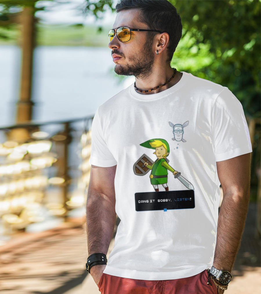 Dang It Bobby Listen Link Parody Navi Crossover T-Shirt
