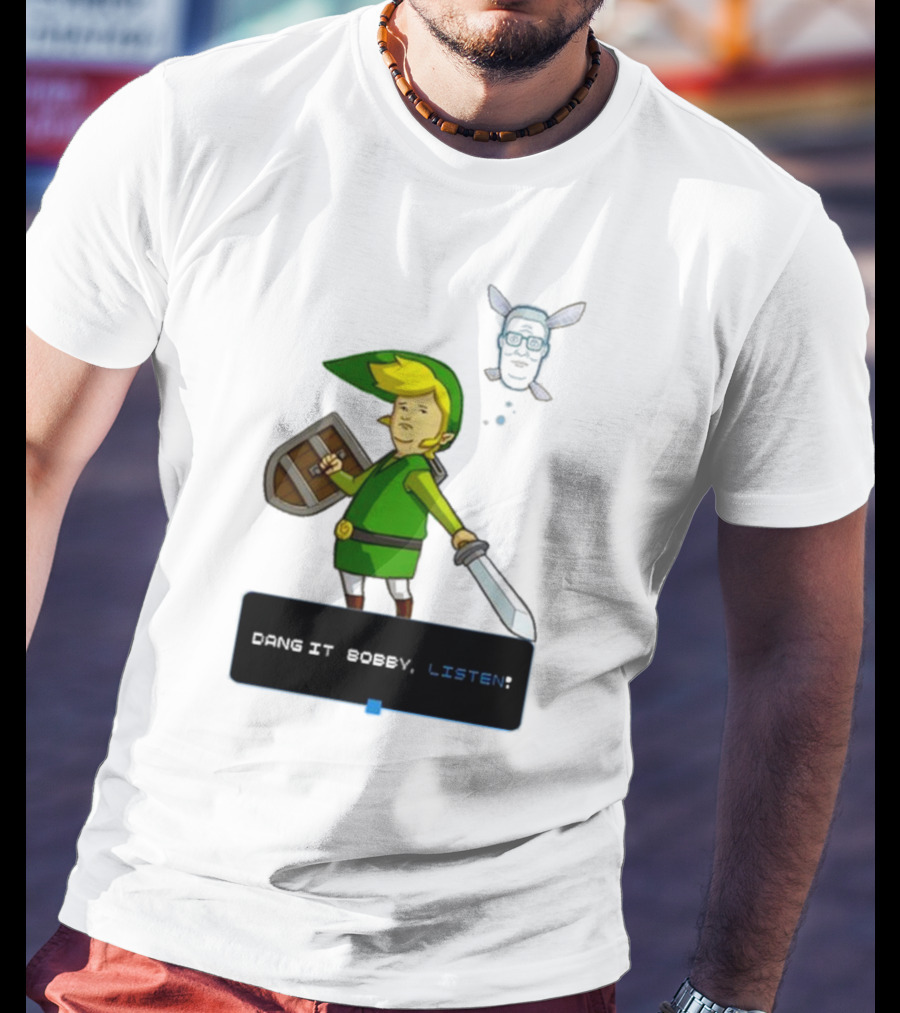 Dang It Bobby Listen Link Parody Navi Crossover T-Shirt
