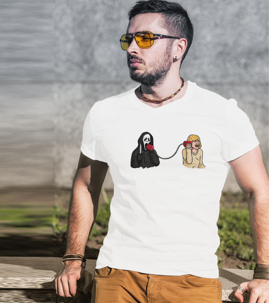 Ghostface Call Me Phone Conversation T-Shirt