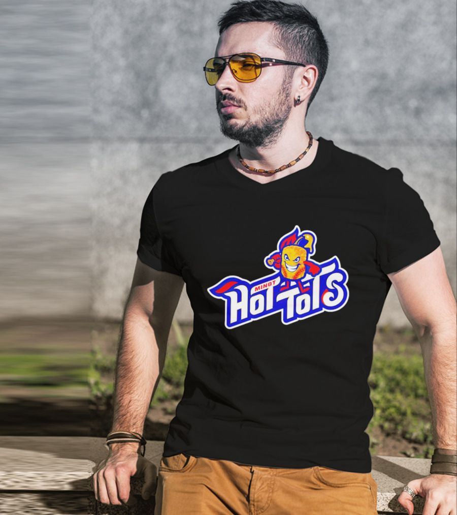 Minot Hot Tots Flame Character T-Shirt
