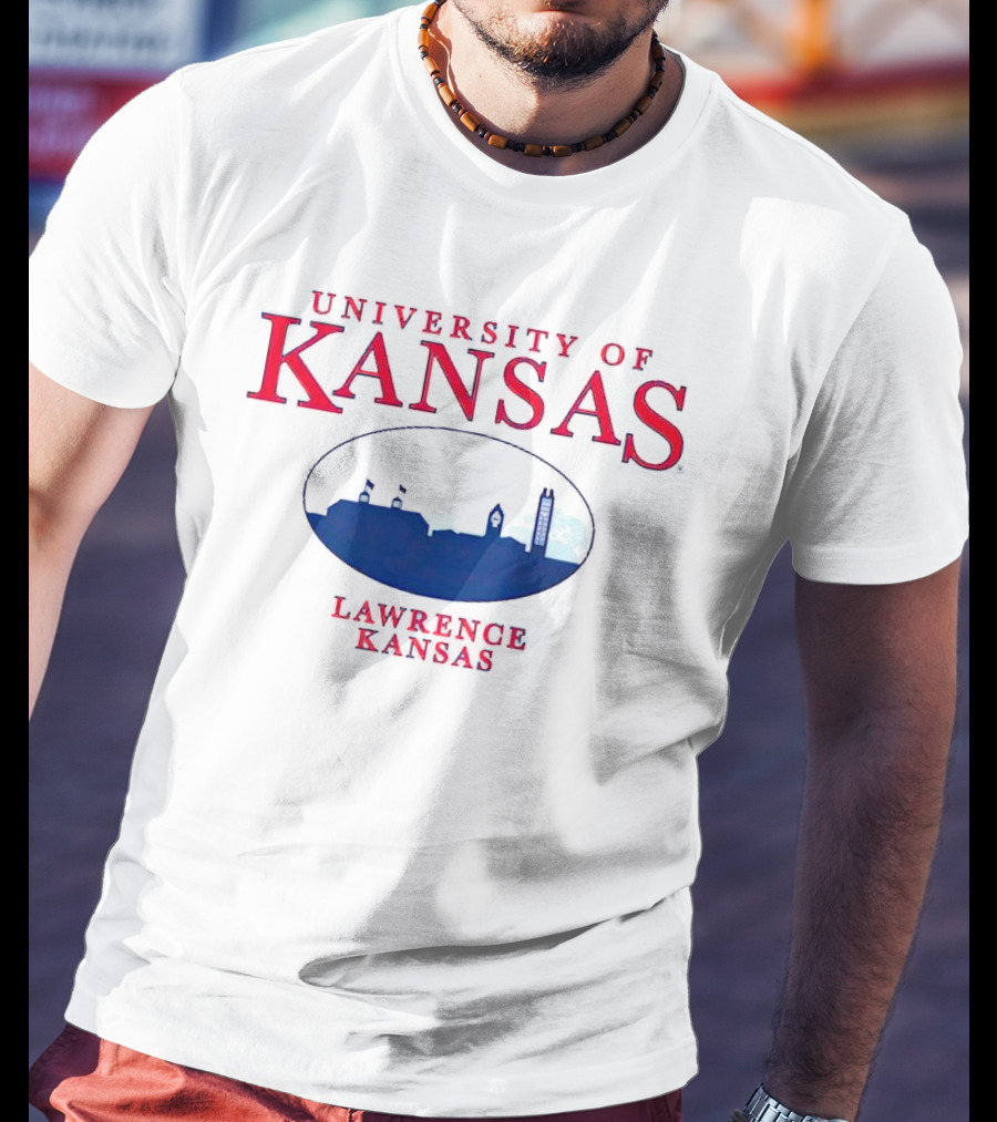 University Of Kansas Lawrence Skyline Kansas T-Shirt