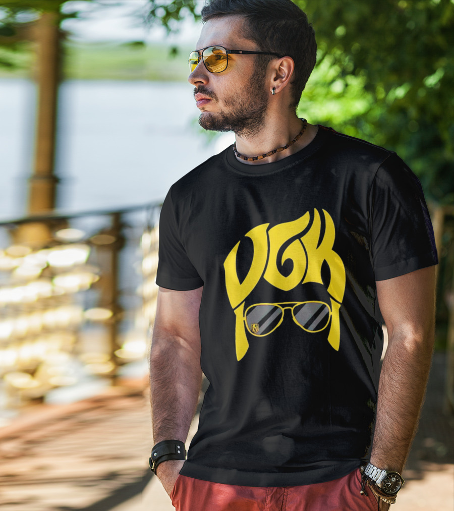 VGK Vegas Golden Knights Sunglasses Hair T-Shirt