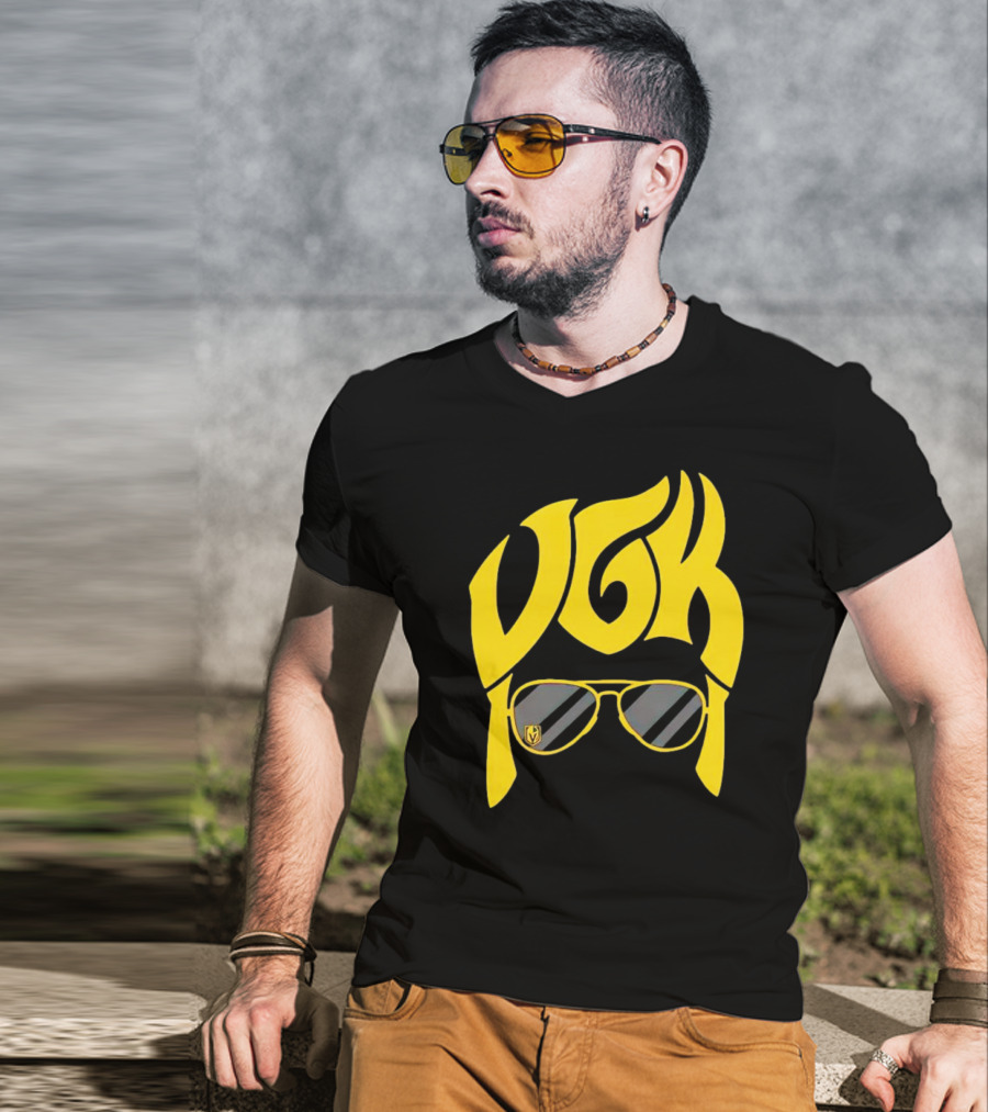VGK Vegas Golden Knights Sunglasses Hair T-Shirt