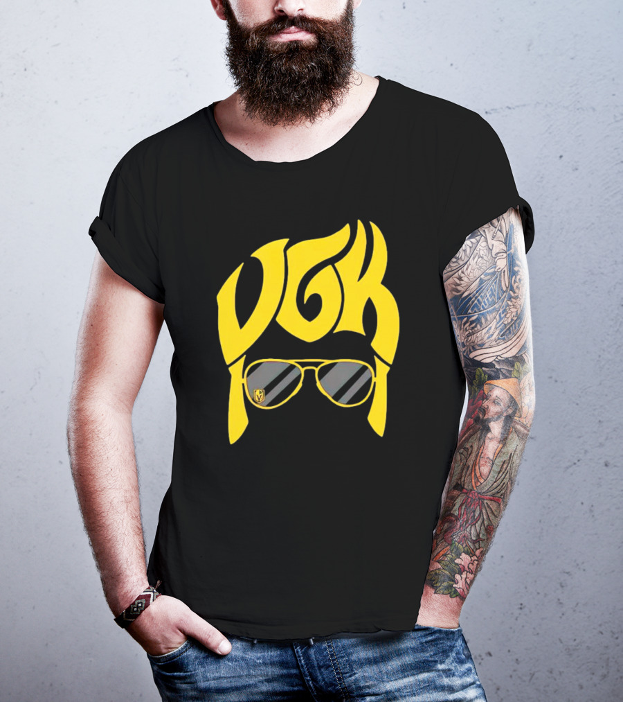 VGK Vegas Golden Knights Sunglasses Hair T-Shirt