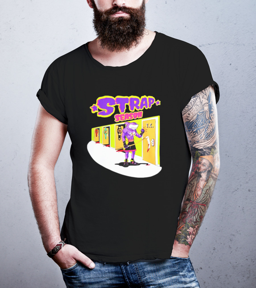 Strap Season Errol Spence Cartoon Character With Belts T.C. Door T-Shirt