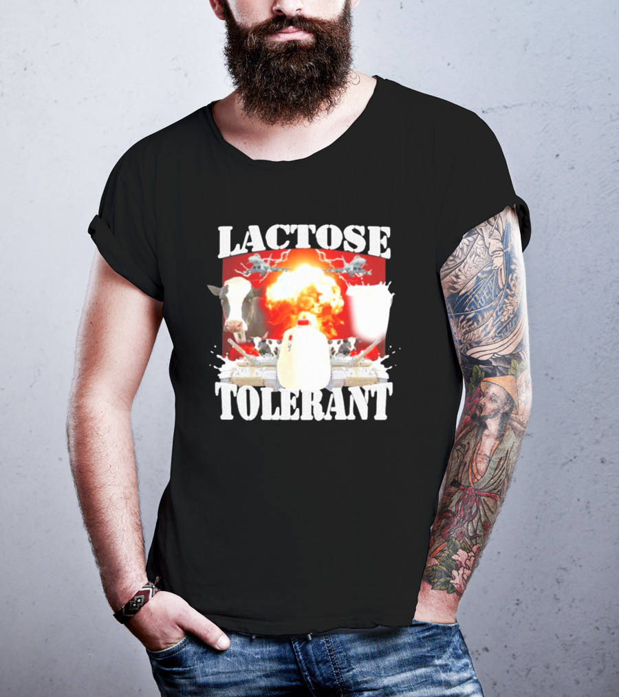 Lactose Tolerant Cow Explosion Milk Jug T-Shirt