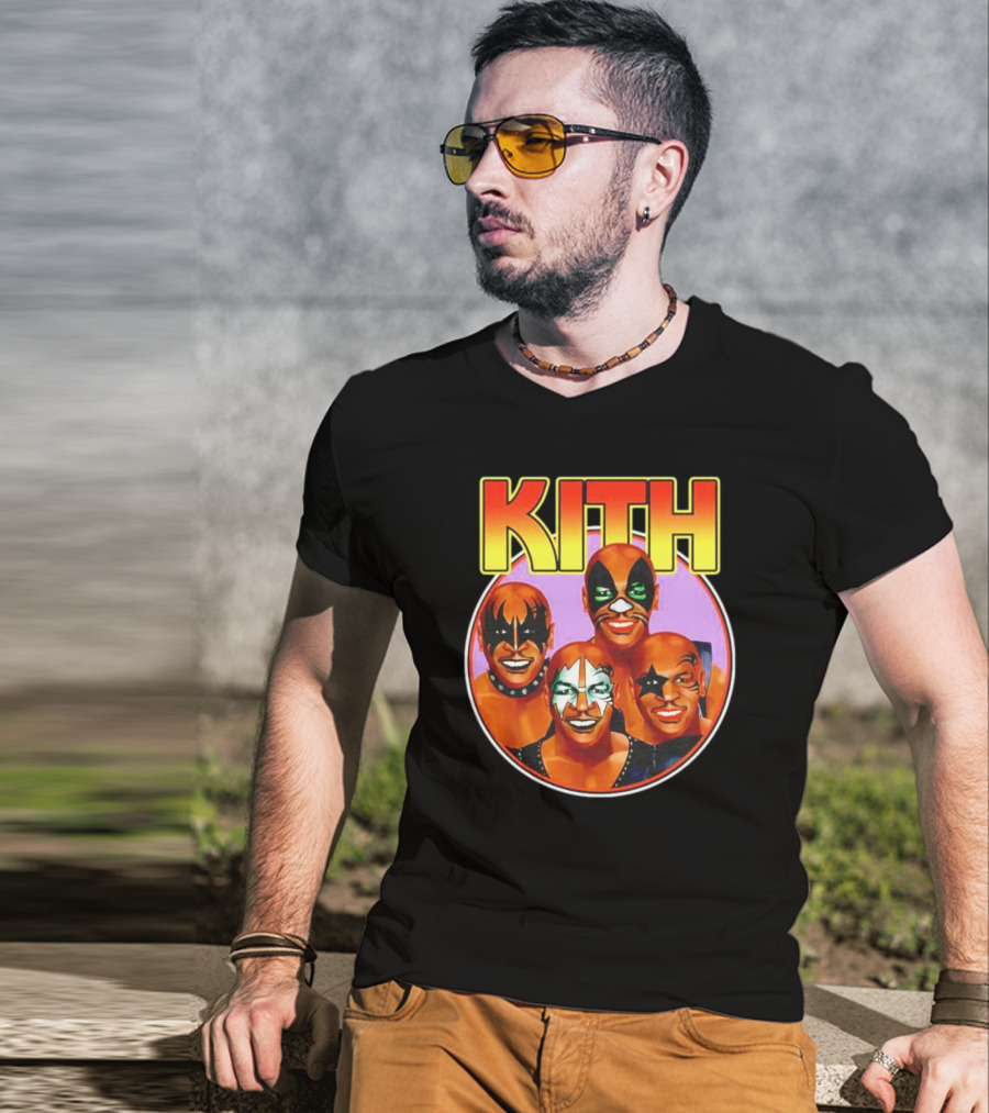 KITH Mike Tyson Kiss Band Makeup Group Image T-Shirt