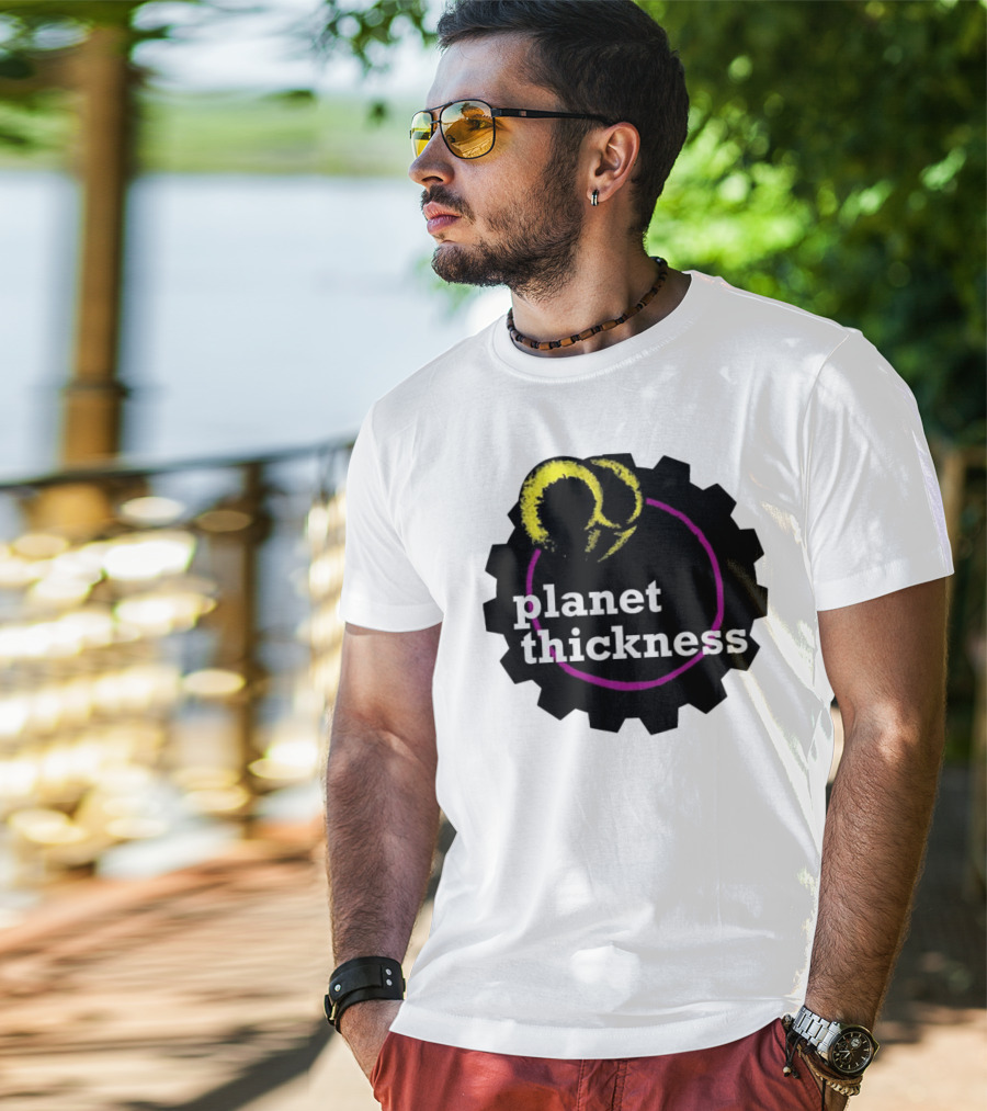 Planet Thickness Tennis Ball Circle Gear Emblem T-Shirt